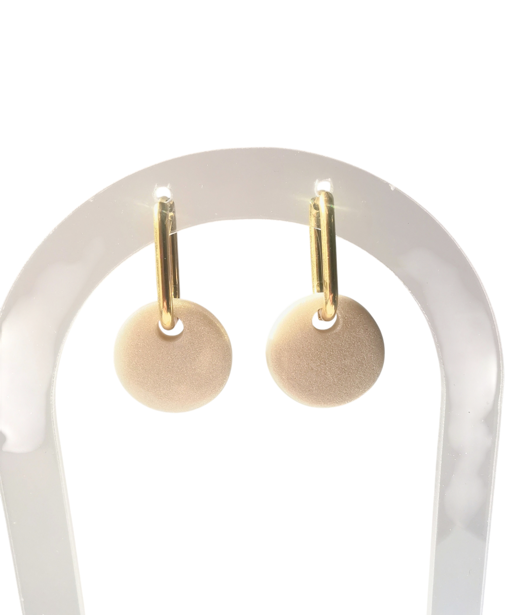 Boucle d'oreille pastille ronde mcinqcréations