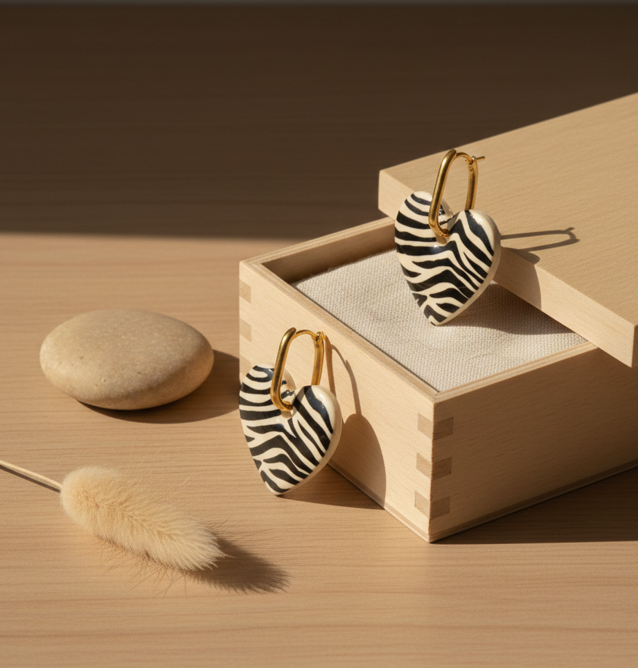Un bijoux pour la st valentin, boucle d'oreille coeur