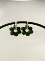 Boucles d'oreilles fleurs motif léopard et couleur au choix