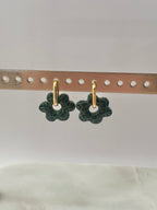 Boucles d'oreilles fleurs motif léopard et couleur au choix