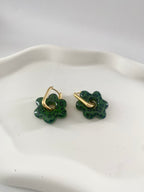 Boucles d'oreilles fleurs motif léopard et couleur au choix