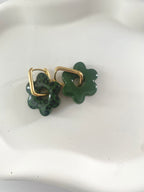 Boucles d'oreilles fleurs motif léopard et couleur au choix