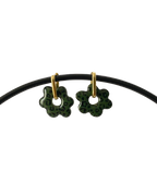 Boucles d'oreilles fleurs motif léopard et couleur au choix