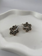 Boucles d'oreilles fleurs motif léopard et couleur au choix