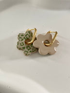 Boucles d'oreilles fleurs motif léopard et couleur au choix