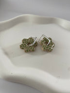 Boucles d'oreilles fleurs motif léopard et couleur au choix