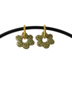 Boucles d'oreilles fleurs motif léopard et couleur au choix