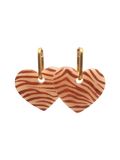 Boucle d'oreille zébré orange 