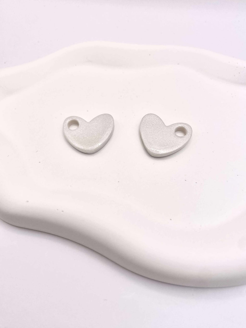 Pampille seule / boucle d’oreille coeur