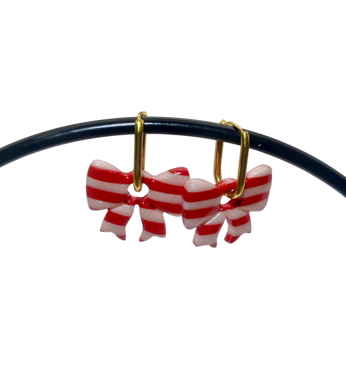 boucle-oreille-creole-noeud-raye-rouge-blanc-acier-inoxydable-or