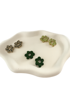 Boucles d'oreilles fleurs motif léopard et couleur au choix