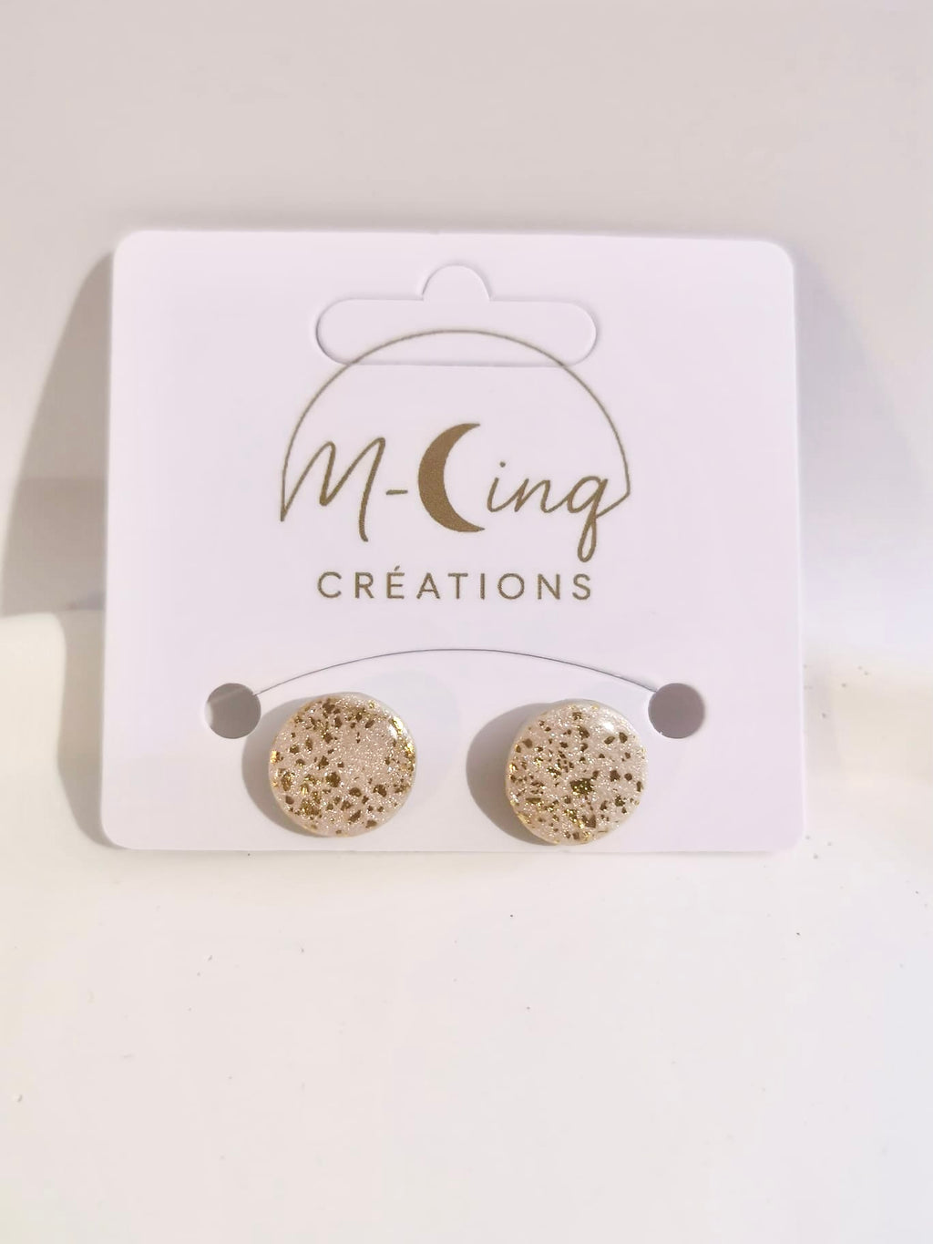 Puces d'oreille rondes 1,3cm m cinq créations